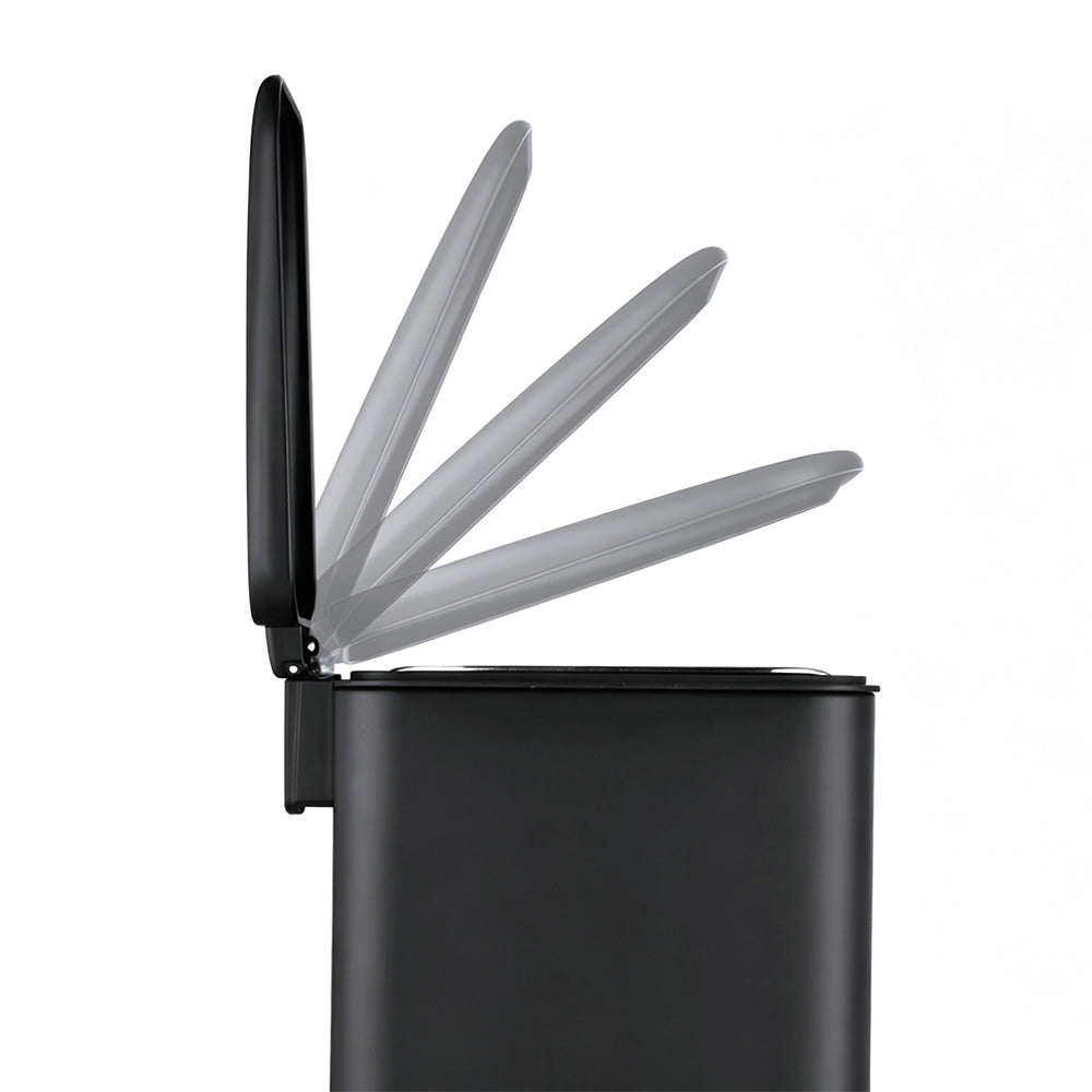Slim Stainless Steel Pedal Trash Can 14cm Narrow Bathroom Waste Bin Soft Close Lid