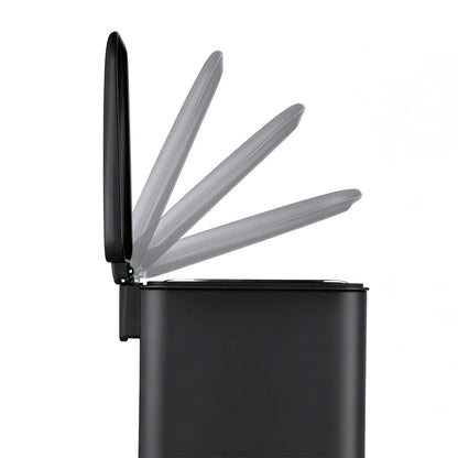 Slim Stainless Steel Pedal Trash Can 14cm Narrow Bathroom Waste Bin Soft Close Lid