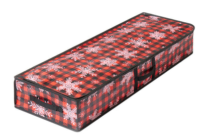 Wrapping Paper Storage Container Gift Wrap Organizer for Ribbon Accessories -Red