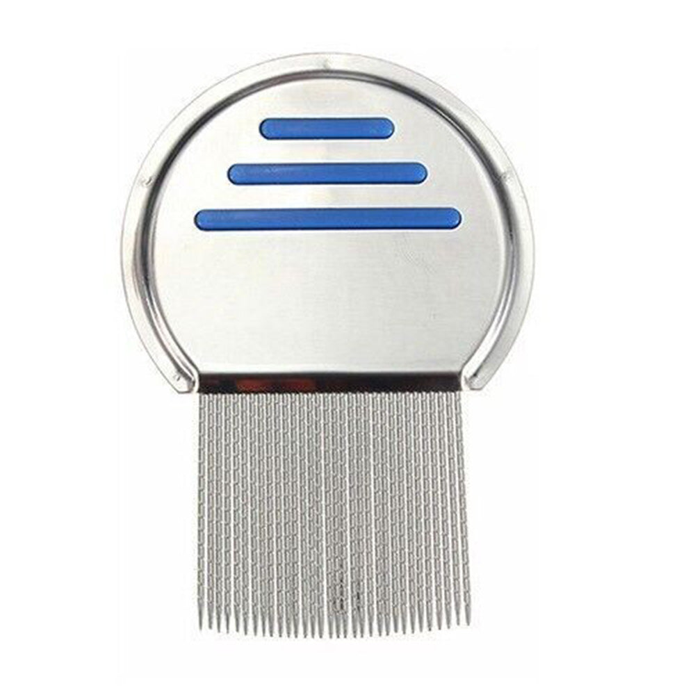 Stainless Steel Pet Flea Comb Fine Tooth Grooming Tool Blue