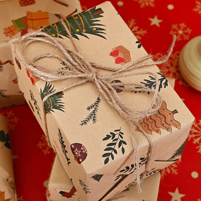10PCS Christmas Wrapping Paper Rolls with Multiple Patterns & Gift Box Wrap