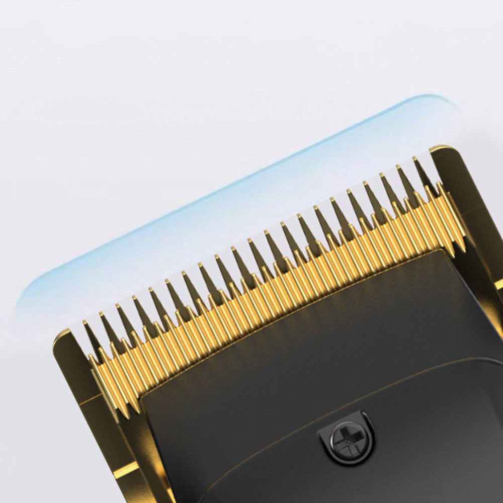 Rechargeable Men Hair Clipper Wet Dry Use for Home Dorm Barber Shop-Gold