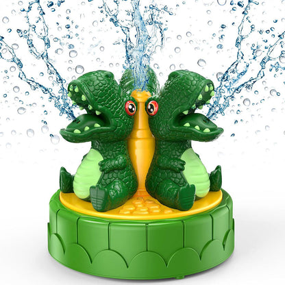 Water Sprinkler for Outdoor Play Water Spraying Toy for Summer Splashing Fun Toy Green Dinosaur