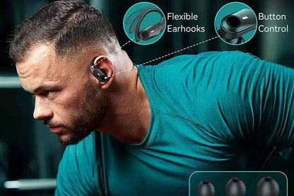 2Pcs 5.3 Bluetooth Headphones Wireless Earbuds 72hrs Playtime Wireless Charging Case Digital Display Sports Ear Buds