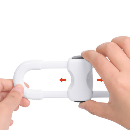 5Pcs Cabinet Locks U-Shaped Drawers Locks for Knob Handle on Door Cupboard -White