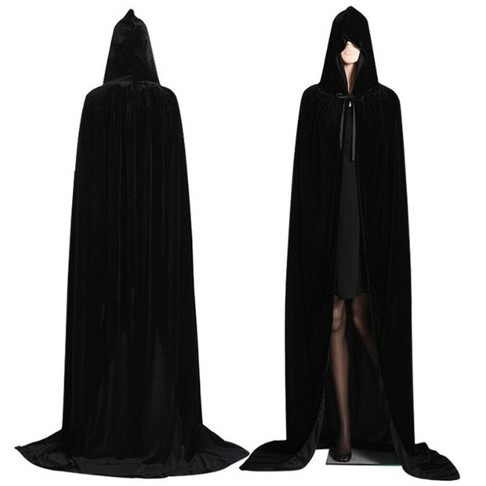 Halloween Cape with Hood for Men and Women Hooded Cloak
