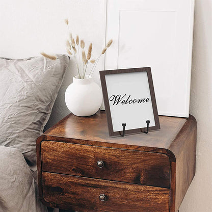 2Pcs Picture Frame Display Stands Photo Pedestal Art Plate Holders Black