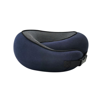 Travel Neck Pillow Comfortable U Shaped Memory Foam Neck Support Pillow  Navy