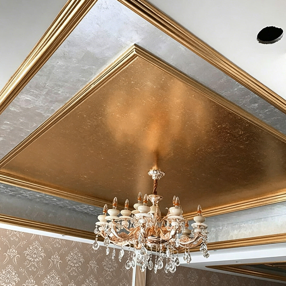 100 PCS Imitation Gold Silver Leaf Sheets-Gold