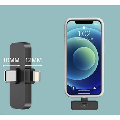 Mini Microphone Wireless Lavalier Lapel Mic for YouTube Tiktok Podcast Vlogging
