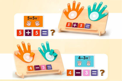 2Pcs Wooden Educational Math Manipulatives Montessori Toys For Kids Math Game Number Blocks