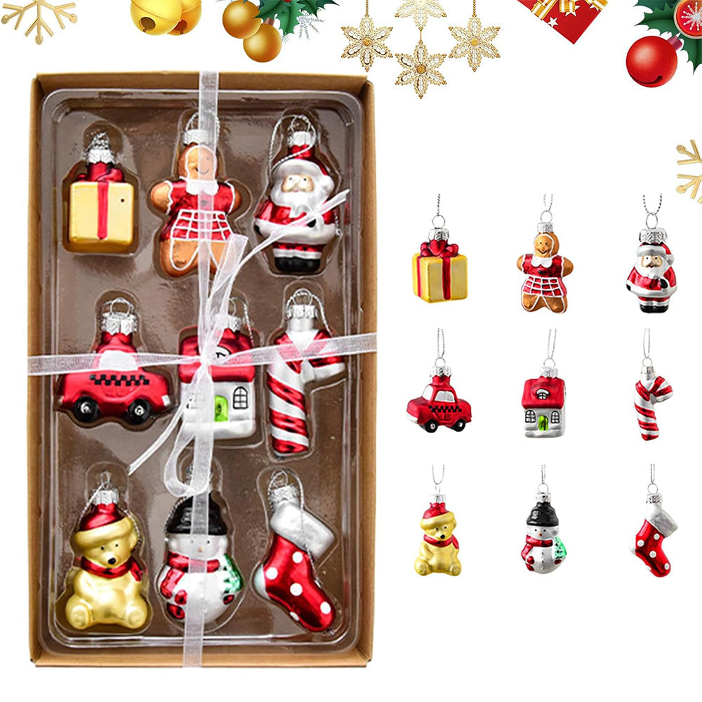 Glass Painted Christmas Ornaments Christmas Tree Hanging Decorations-Style 2
