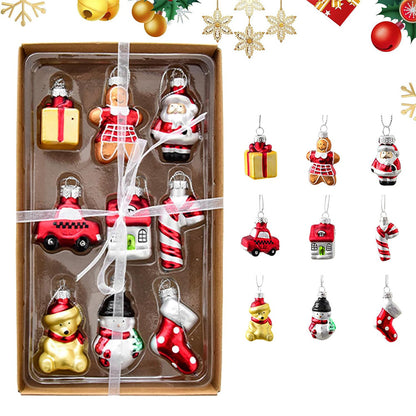 Glass Painted Christmas Ornaments Christmas Tree Hanging Decorations-Style 2