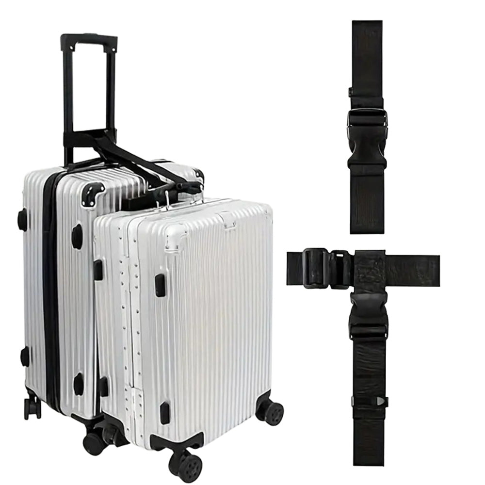 2Pcs Set Luggage Connector Straps for Suitcase Adjustable Attachment Accessories for 3 Suitcases
