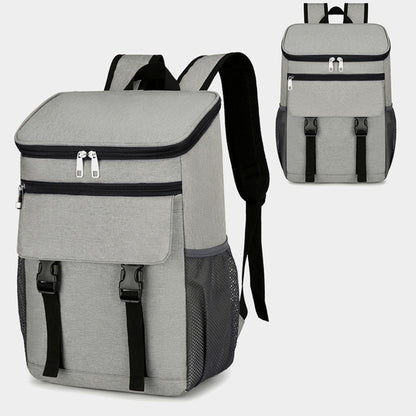 Portable Insulated Backpack Leak Proof  Camping Cooler Bag Grey