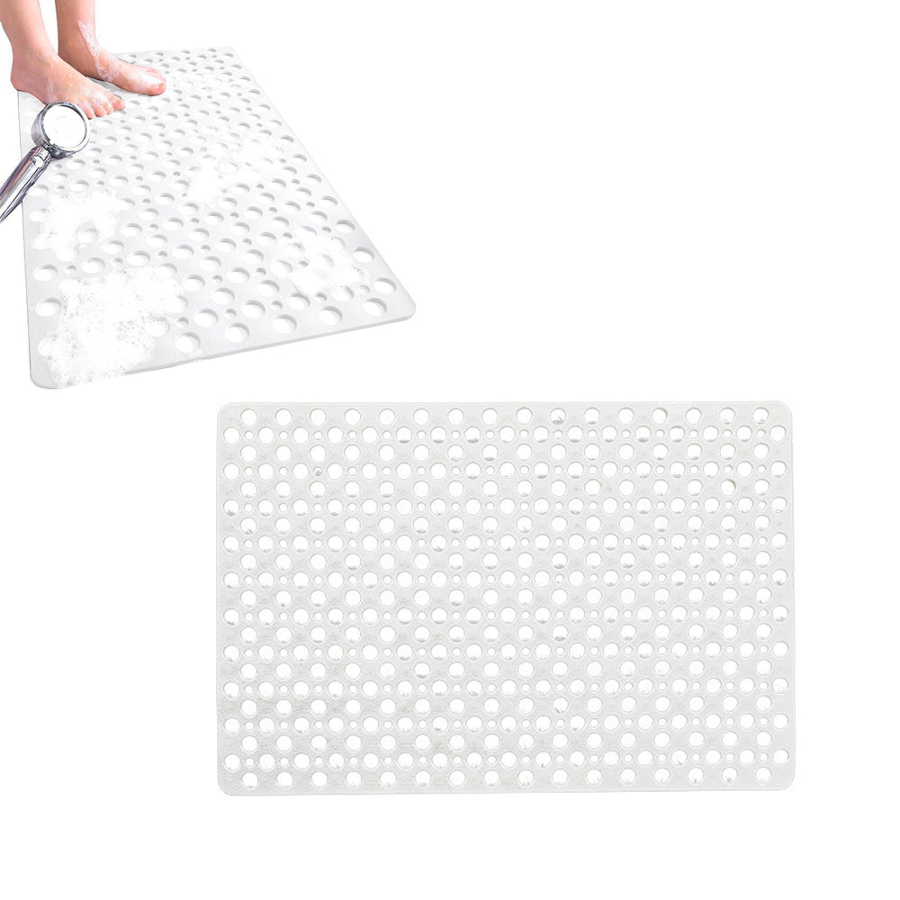Anti-Slip Bath Mat Suction Shower Mats Bathroom Bathtub Floor White
