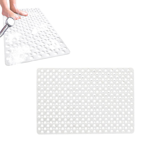 Anti-Slip Bath Mat Suction Shower Mats Bathroom Bathtub Floor White