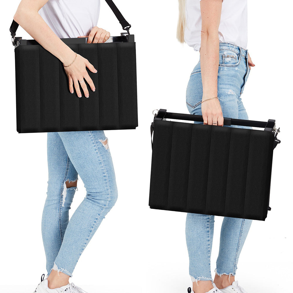 Comfortable Stadium Seat with Shoulder Strap and Storage Pocket