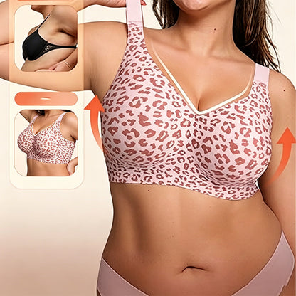Full Coverage Wireless Bra with Support and Lift for Women-Pink