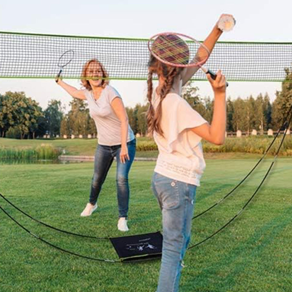 Portable Badminton Net Set Easy-Setup Ball Game Net Stand for Outdoor