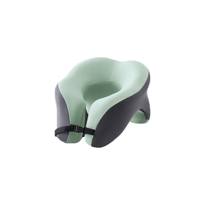 Travel Neck Pillow U-Shaped Neck Support Memory Foam Pillows Green