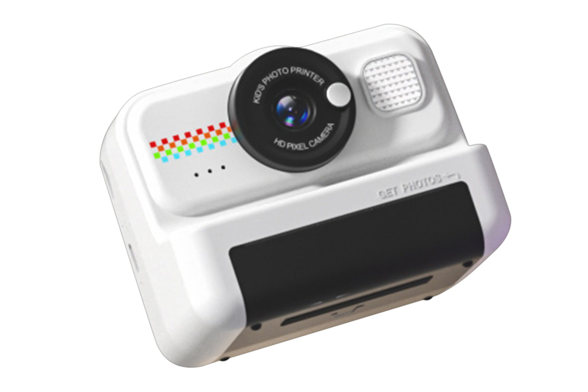 boy and girls Camera Instant Print 1080P Selfie Digital Camera with 64GB Card-White