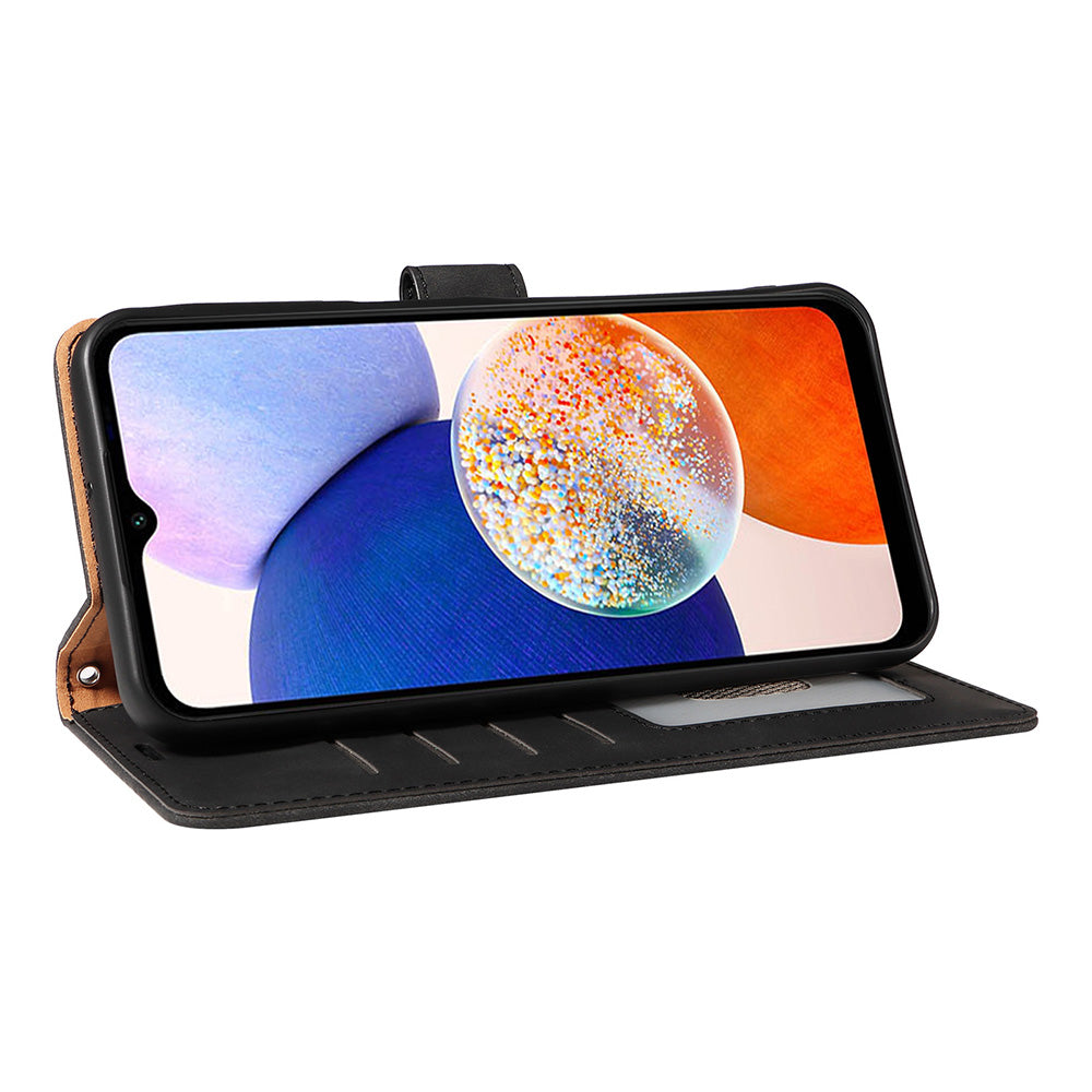 RFID Protective Flip Wallet Case for Samsung A17 A37 and A57 - Black