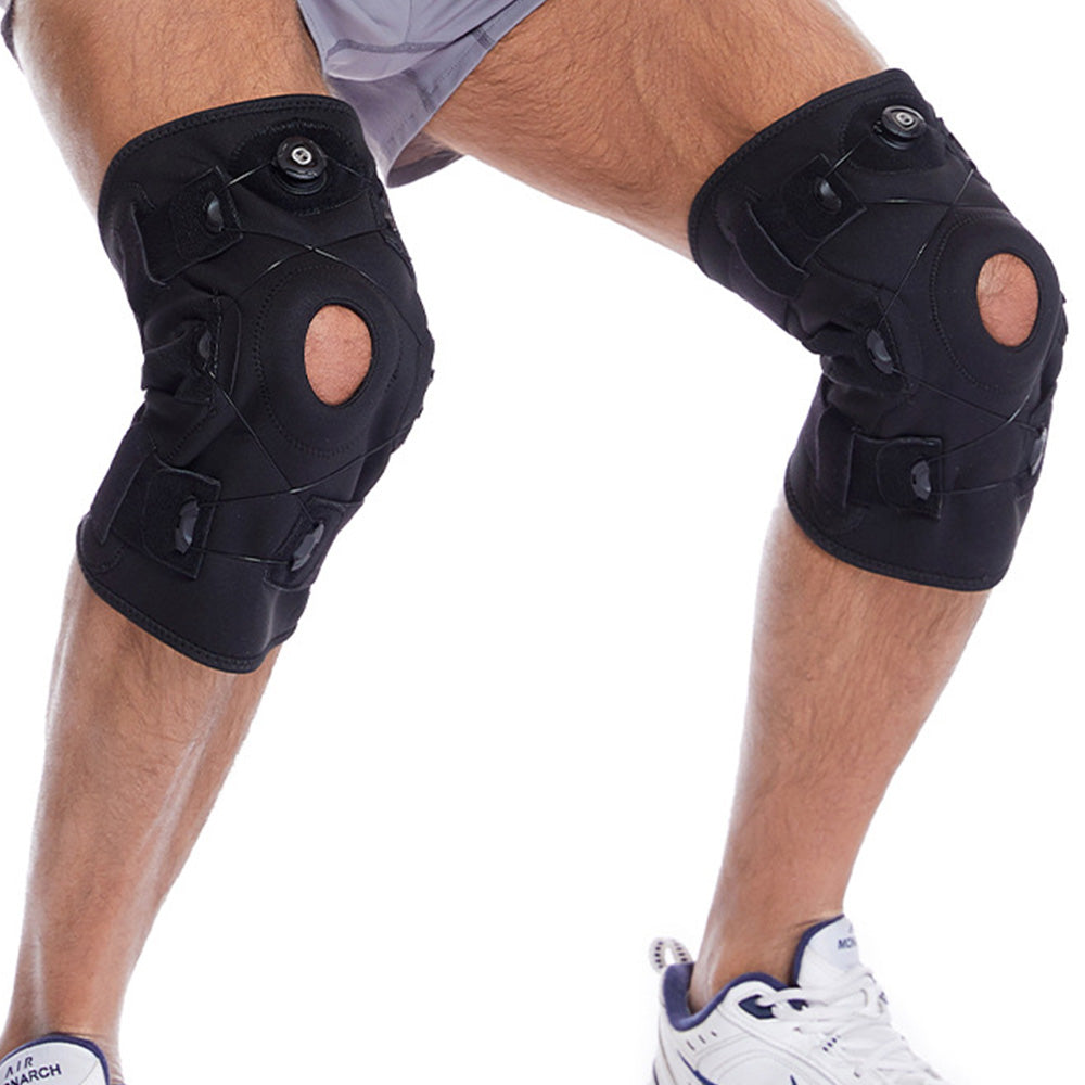 Adjustable Knee Brace with Spring Support for Sports & Patellar Stability