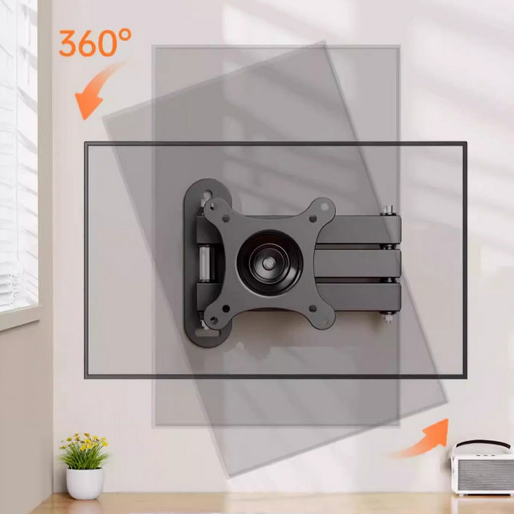 Monitor Wall Mount 360 Degree Swivel for TV Bracket with Extension Arm