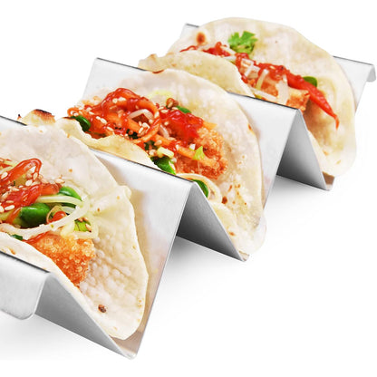 4Pcs Stainless Steel Taco Stand Rack Oven Safe Taco Holder