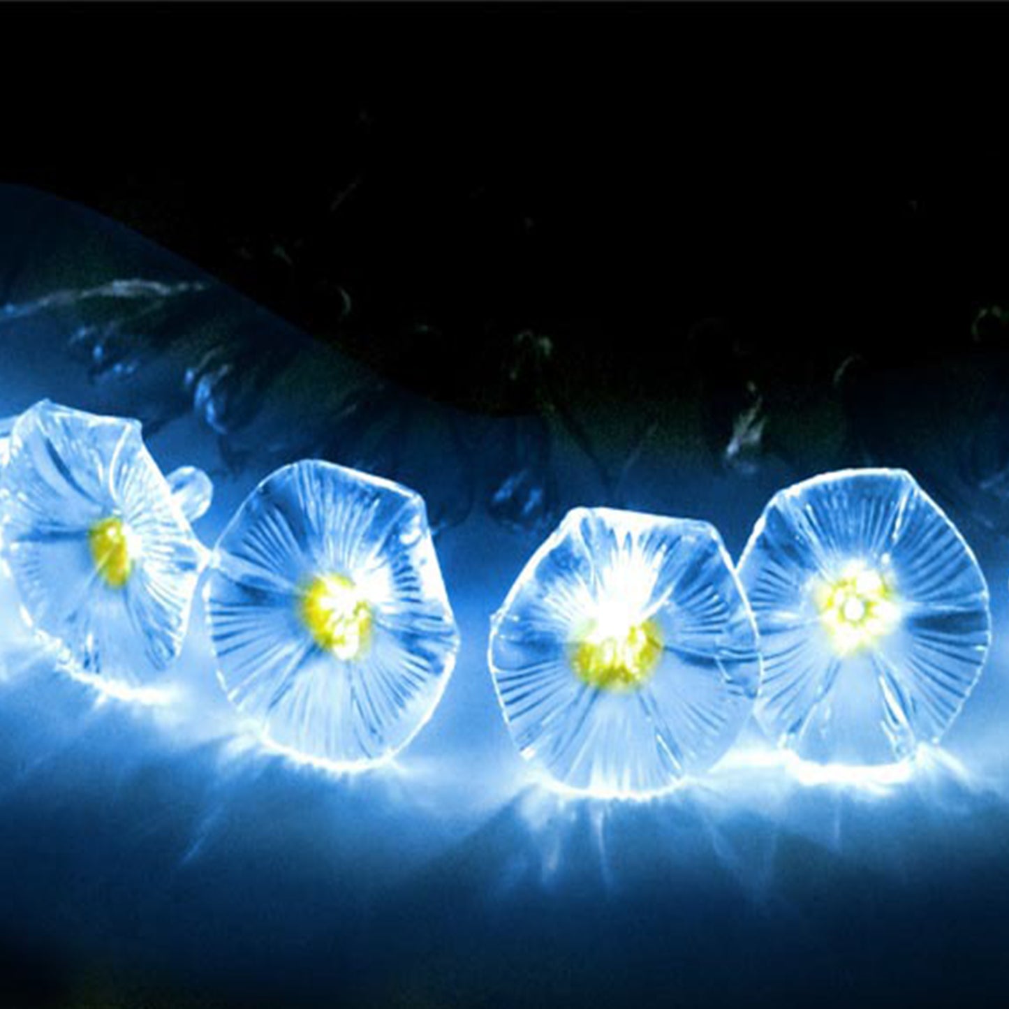 10LEDs Morning Glory Solar String Lights Garden Decor Flower Lantern