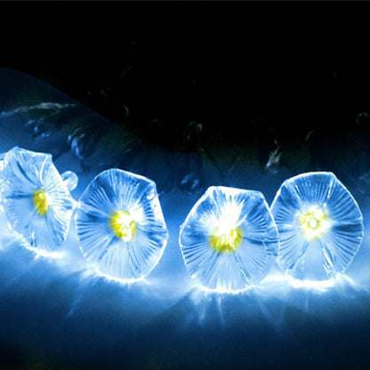 10LEDs Morning Glory Solar String Lights Garden Decor Flower Lantern