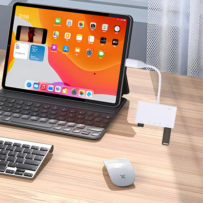 5-in-1 Memory Card Reader USB-C to Memory Card OTG Adapter for TV Camera Smartphone