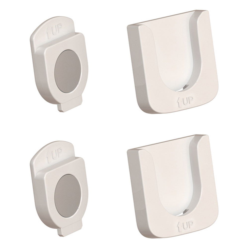 2Pcs Wall Mount Remote Control Holder TV Remote Control Caddy White