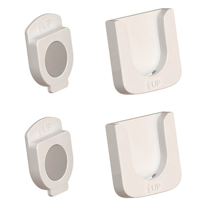 2Pcs Wall Mount Remote Control Holder TV Remote Control Caddy White