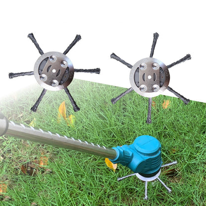 2 Pack Replacement 150 MM Steel Wire Weed Brush for Grass Trimmer 6-Head Cutter Heads for Lawn Mower
