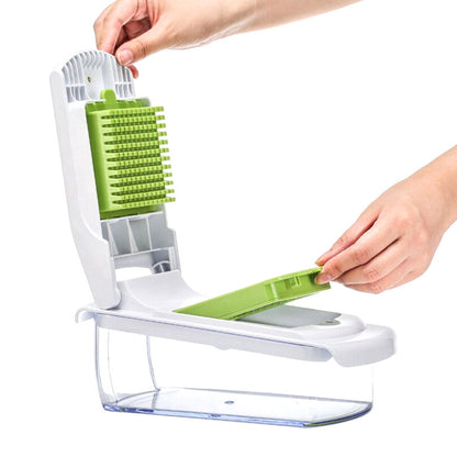 Vegetable Chopper with Container Mandoline Slicer for Kitchen Salad Prep-Green