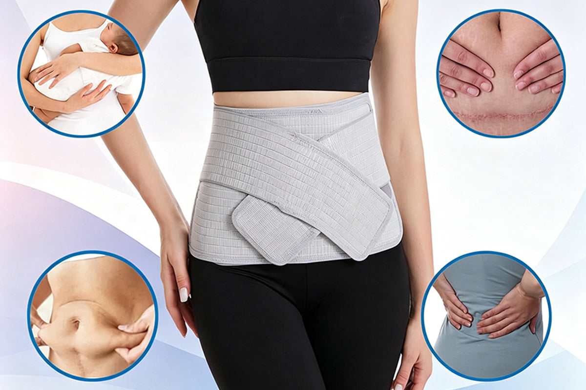 Bamboo Charcoal Fiber Belly Band - Grey