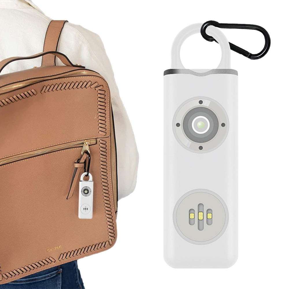 Personal Alarm for Self Defense Keychain - White