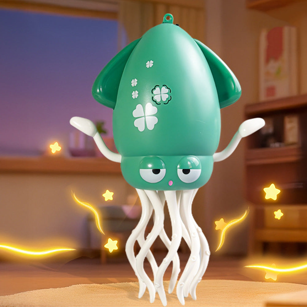 Dancing Electric Octopus Toy â€?Crawling Musical Squid for Tummy Time Green