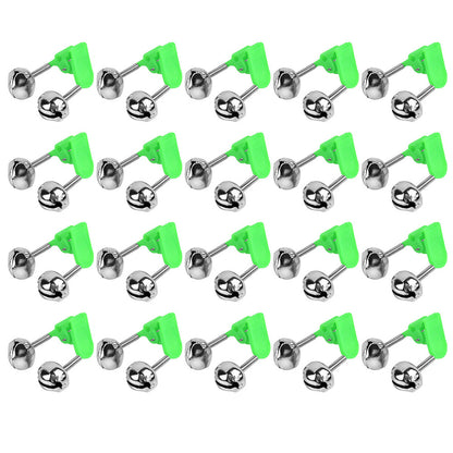 20 Piece Fishing Bite Alarm Bells for Rod Tips Day and Night