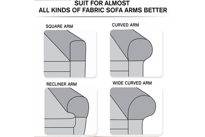 Stretch Armrest Covers Spandex Arm Covers for Chairs Couch Sofa Armchair Slipcovers-Blue