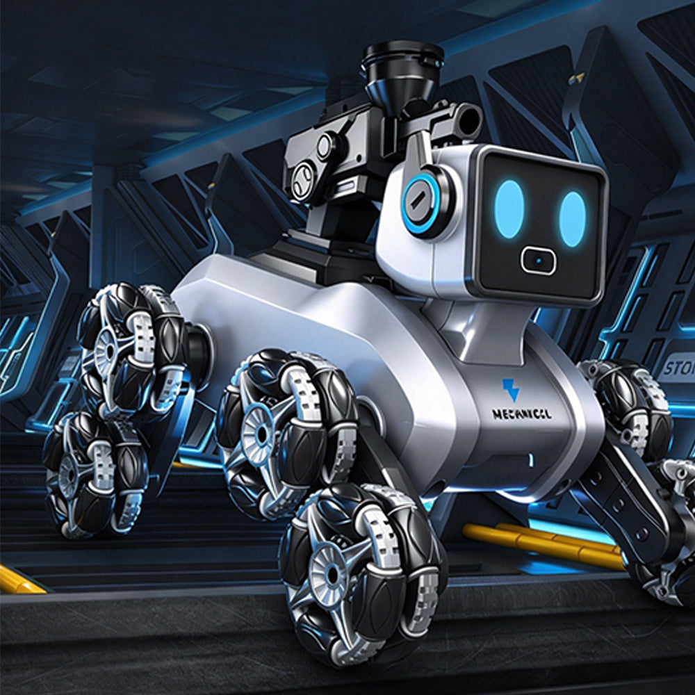 8 Wheel Mechanical Dog Gesture Sensing Smart Spray Robot Dog