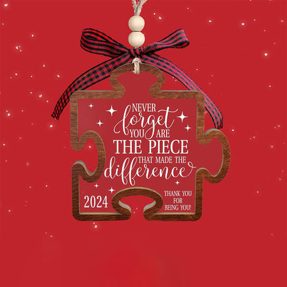 2024  Christmas Ornament Wooden Marriage Ornament for Couples Thanks Style