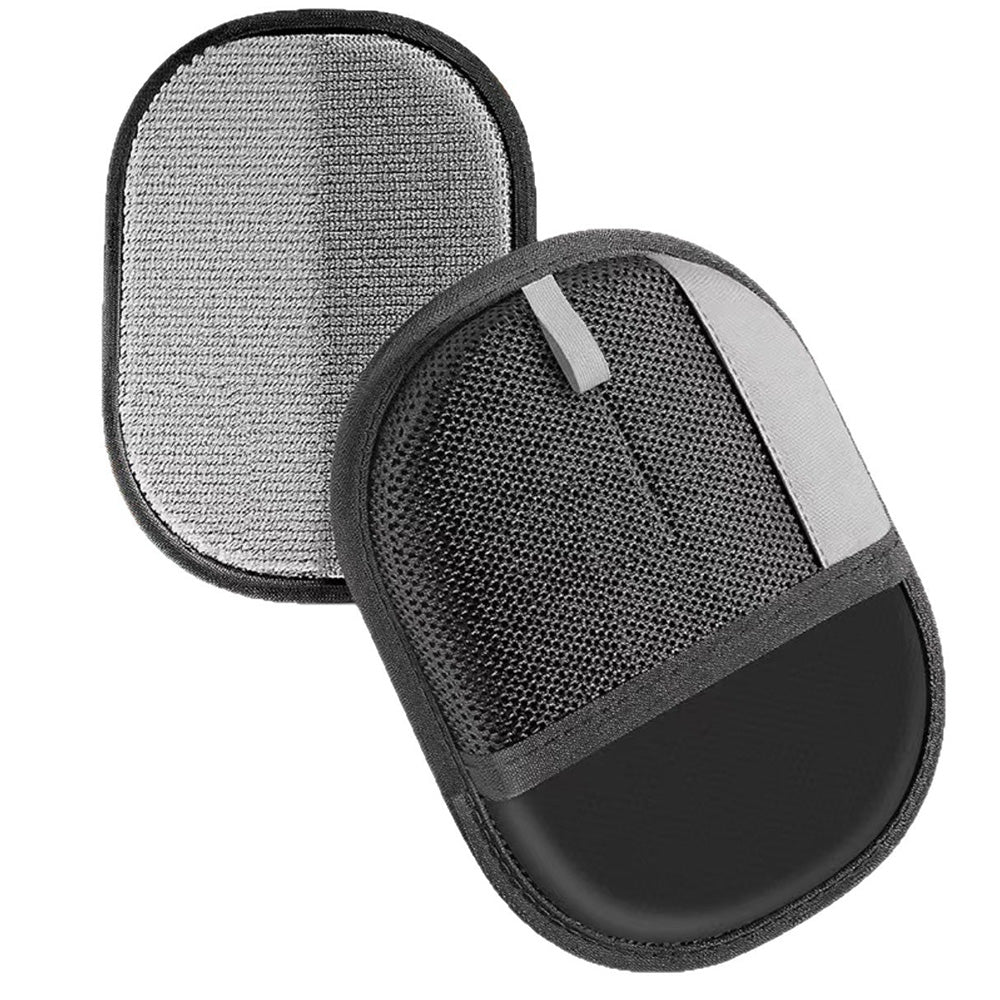 2Pcs Pet Hair Remover Gloves Cats Dogs Hair Remover for Laundry Couch Furniture Carpet-Black