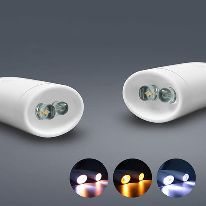 Dimmable LED Neck Reading Light Dual Head Flexible Book Light White