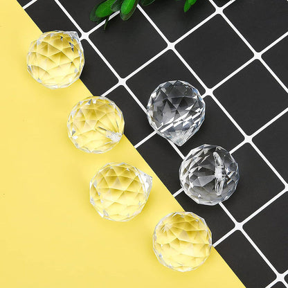 10Pcs Set Glass Ball Prism Pendants Chandelier Hanging Sun Catchers Home Room Decor