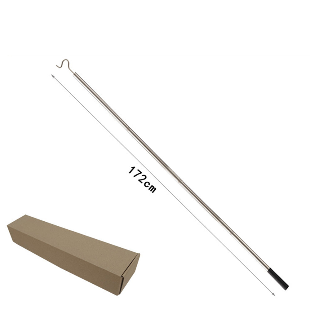 Stainless Steel Extendable Clothes Hook Pole with Sponge Handle for Hanging