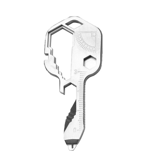 4-in-1 Multifunction Key Shaped Multitool  Pocket Multi-Tool Silver