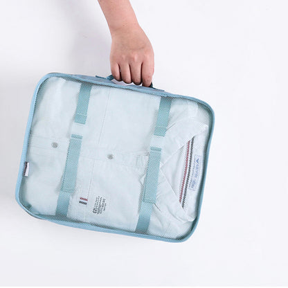 6Pcs/set Travel Storage Bag Organizer -Blue